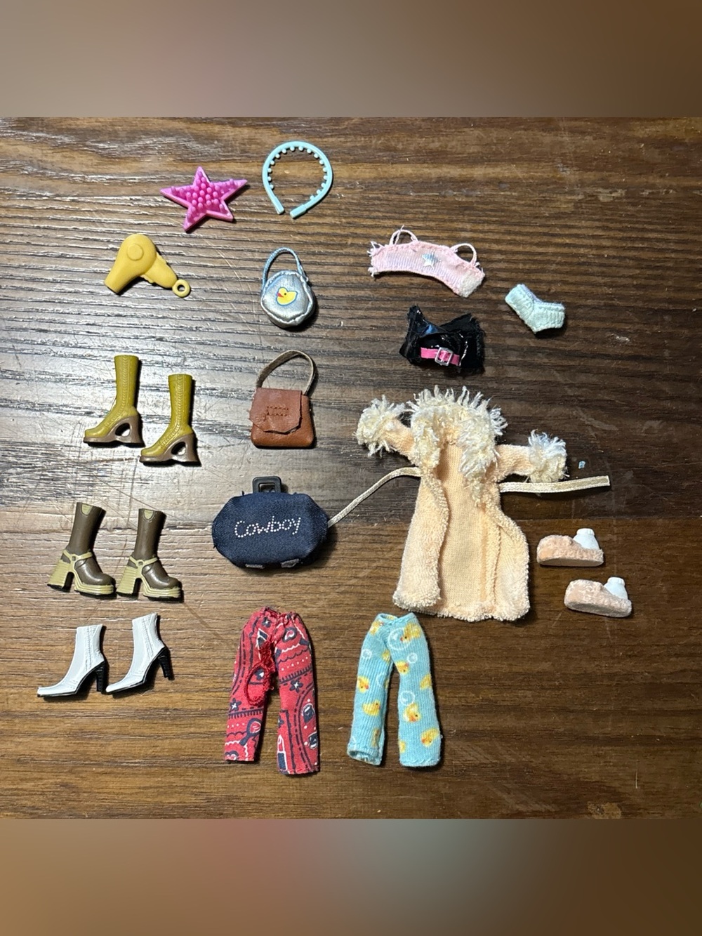 Lil Bratz Mixed Accessory Lot Shoes Boots Clothes Purse Hair Accessories MGA